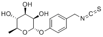4-(异硫氰酸基甲基)苯基6-脱氧-α-L-吡喃甘露糖苷分子结构 (CAS 73255-40-0)
