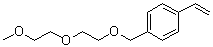 1-Ethenyl-4-[[2-(2-methoxyethoxy)ethoxy]methyl]benzene molecular structure (CAS 7327-71-1)