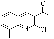 structure of CAS# 73568-26-0, 2-Chloro-8-methylquinoline-3-carbaldehyde;2-Chloro-8-methyl-3-quinolinecarboxaldehyde