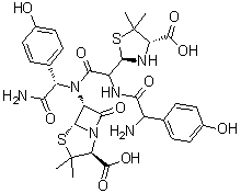 Amoxicillin dimer molecular structure (CAS 73590-06-4)