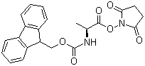 structure of CAS# 73724-40-0, Fmoc-L-alanine succinimidyl ester;Fomc-Ala-OSu; N-(9-Fluorenylmethyloxycarbonyl)-L-alanine succinimidyl ester
