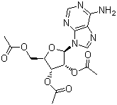 结构式 CAS# 7387-57-7, 2',3',5'-三乙酰腺苷