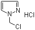 structure of CAS# 73901-67-4, 1-(Chloromethyl)pyrazole hydrochloride;1-(Chloromethyl)-1H-pyrazole hydrochloride