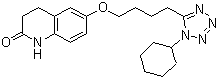 structure of CAS# 73963-72-1, Cilostazol;6-[4-(1-Cyclohexyl-1H-tetrazol-5-yl)butoxy]-3,4-dihydro-2(1H)-quinolinone Additional name: 6-[4-(1-Cyclohexyl-5-tetrazolyl)butoxy]-1,2,3,4- tetrahydro-2-oxoquinolinone