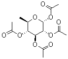 6-脱氧-alpha-D-吡喃葡萄糖 1,2,3,4-四乙酸酯分子结构 (CAS 7404-35-5)