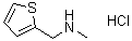 structure of CAS# 7404-67-3, N-Methyl-2-thiophenemethanamine hydrochloride;N-Methyl-1-(2-thienyl)methanamine hydrochloride