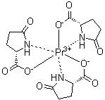 5-Oxo-L-proline praseodymium complex molecular structure (CAS 74060-42-7)