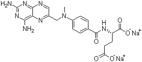 Sodium methotrexate molecular structure (CAS 7413-34-5)