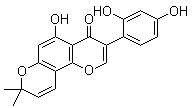 3-(2,4-Dihydroxyphenyl)-2,3-dihydro-5-hydroxy-8,8-dimethyl-4H,8H-benzo[1,2-b:3,4-b']dipyran-4-one molecular structure (CAS 74175-82-9)