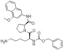 N2-[(Phenylmethoxy)carbonyl]-L-lysyl-N-(4-methoxy-2-naphthalenyl)-L-prolinamide molecular structure (CAS 74305-53-6)