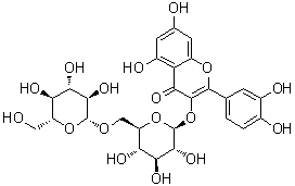 Quercetin 3-O-beta-gentiobioside molecular structure (CAS 7431-83-6)
