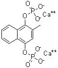 2-Methyl-1,4-naphthalenediol bis(dihydrogen phosphate) calcium salt (1:2) molecular structure (CAS 74347-27-6)