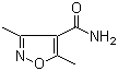 structure of CAS# 74356-30-2, 3,5-Dimethyl-4-isoxazolecarboxamide