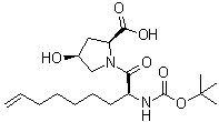 (4S)-1-[(2S)-2-[[(1,1-Dimethylethoxy)carbonyl]amino]-1-oxo-8-nonenyl]-4-hydroxy-L-proline molecular structure (CAS 744250-70-2)