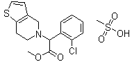 氯吡格雷甲磺酸盐分子结构 (CAS 744256-72-2)