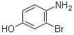 结构式 CAS# 74440-80-5, 4-氨基-3-溴苯酚
