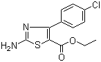 Ethyl 2-amino-4-(4-chlorophenyl)thiazole-5-carboxylate molecular structure (CAS 74476-53-2)
