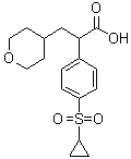 2-[4-(Cyclopropylsulfonyl)phenyl]-3-(tetrahydropyran-4-yl)propionic acid molecular structure (CAS 745052-93-1)