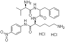 D-Valyl-L-phenylalanyl-N-(4-nitrophenyl)-L-lysinamide dihydrochloride molecular structure (CAS 74551-31-8)