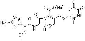 Ceftriaxone sodium molecular structure (CAS 74578-69-1)