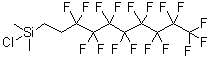 [2-(Perfluorooctyl)ethyl]dimethylchlorosilane molecular structure (CAS 74612-30-9)