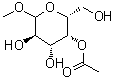 甲基 D-吡喃半乳糖苷 4-乙酸酯分子结构 (CAS 7464-26-8)