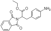 structure of CAS# 74743-23-0, 4-Amino-L-phenyl-N-phthalylalanine ethyl ester;Ethyl 3-(4-aminophenyl)-2-(1,3-dioxoisoindol-2-yl)propanoate