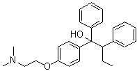 (±)-1,2-Diphenyl-1-[4-[2-(dimethylamino)ethoxy]phenyl]butan-1-ol molecular structure (CAS 748-97-0)
