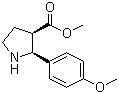 结构式 CAS# 748777-12-0, (2S,3R)-2-(4-甲氧基苯基)吡咯烷-3-甲酸甲酯