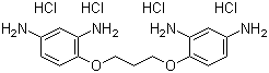 structure of CAS# 74918-21-1, 1,3-Bis(2,4-diaminophenoxy)propane tetrahydrochloride