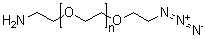 alpha-(2-Aminoethyl)-omega-(2-azidoethoxy)-poly(oxy-1,2-ethanediyl) molecular structure (CAS 749244-38-0)