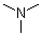 Trimethylamine molecular structure (CAS 75-50-3)
