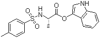 structure of CAS# 75062-54-3, N-Tosyl-L-alanine 3-indoxyl ester;1H-Indol-3-yl N-[(4-methylphenyl)sulphonyl]-L-alaninate