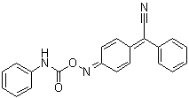 alpha-[4-[[[(Phenylamino)carbonyl]oxy]imino]-2,5-cyclohexadien-1-ylidene]benzeneacetonitrile molecular structure (CAS 7509-92-4)