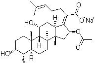 结构式 CAS# 751-94-0, 夫西地酸钠