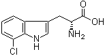 7-氯-D-色氨酸分子结构 (CAS 75102-74-8)