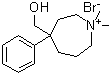 六氢-4-(羟基甲基)-1,1-二甲基-4-苯基-1H-氮杂卓鎓溴化物分子结构 (CAS 7512-11-0)