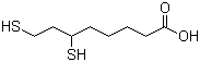 结构式 CAS# 7516-48-5, (+/-)-二氢硫辛酸; (+/-)-6,8-二巯基辛酸