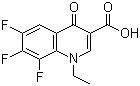 结构式 CAS# 75338-42-0, 1-乙基-6,7,8-三氟-1,4-二氢-4-氧代喹啉-3-羧酸