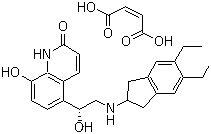 马来酸茚达特罗分子结构 (CAS 753498-25-8)