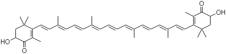 structure of CAS# 7542-45-2, Astaxanthin;3,3'-Dihydroxy-beta-carotene-4,4'-dione