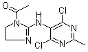 1-Acetyl-N-(4,6-dichloro-2-methyl-5-pyrimidinyl)-4,5-dihydro-1H-imidazol-2-amine molecular structure (CAS 75438-54-9)
