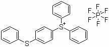 4-(苯硫基)苯基二苯基硫鎓六氟磷酸盐分子结构 (CAS 75482-18-7)
