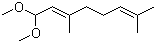 1,1-二甲氧基-3,7-二甲基-2,6-辛二烯分子结构 (CAS 7549-37-3)