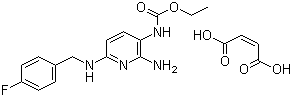 Flupirtine maleate molecular structure (CAS 75507-68-5)