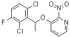 structure of CAS# 756521-08-1, 3-[1-(2,6-Dichloro-3-fluorophenyl)ethoxy]-2-nitropyridine;3-[[1-(2,6-Dichloro-3-fluorophenyl)ethyl]oxy]-2-nitropyridine