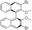 (S)-3,3'-二溴-2,2'-二甲氧基-1,1'-联萘分子结构 (CAS 75714-60-2)