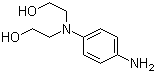 structure of CAS# 7575-35-1, 2,2'-(4-Aminophenylimino)diethanol;N,N-Bis(2-hydroxyethyl)-p-phenylenediamine
