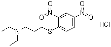 3-[(2,4-Dinitrophenyl)thio]-N,N-diethyl-1-propanamine hydrochloride molecular structure (CAS 7579-63-7)