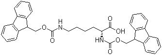 N,N'-Di-Fmoc-D-lysine molecular structure (CAS 75932-02-4)